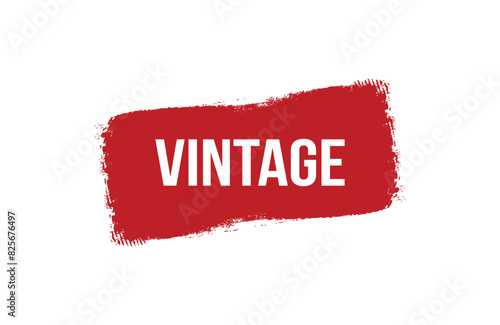 Vintage red ribbon label banner. Open available now sign or Vintage tag.