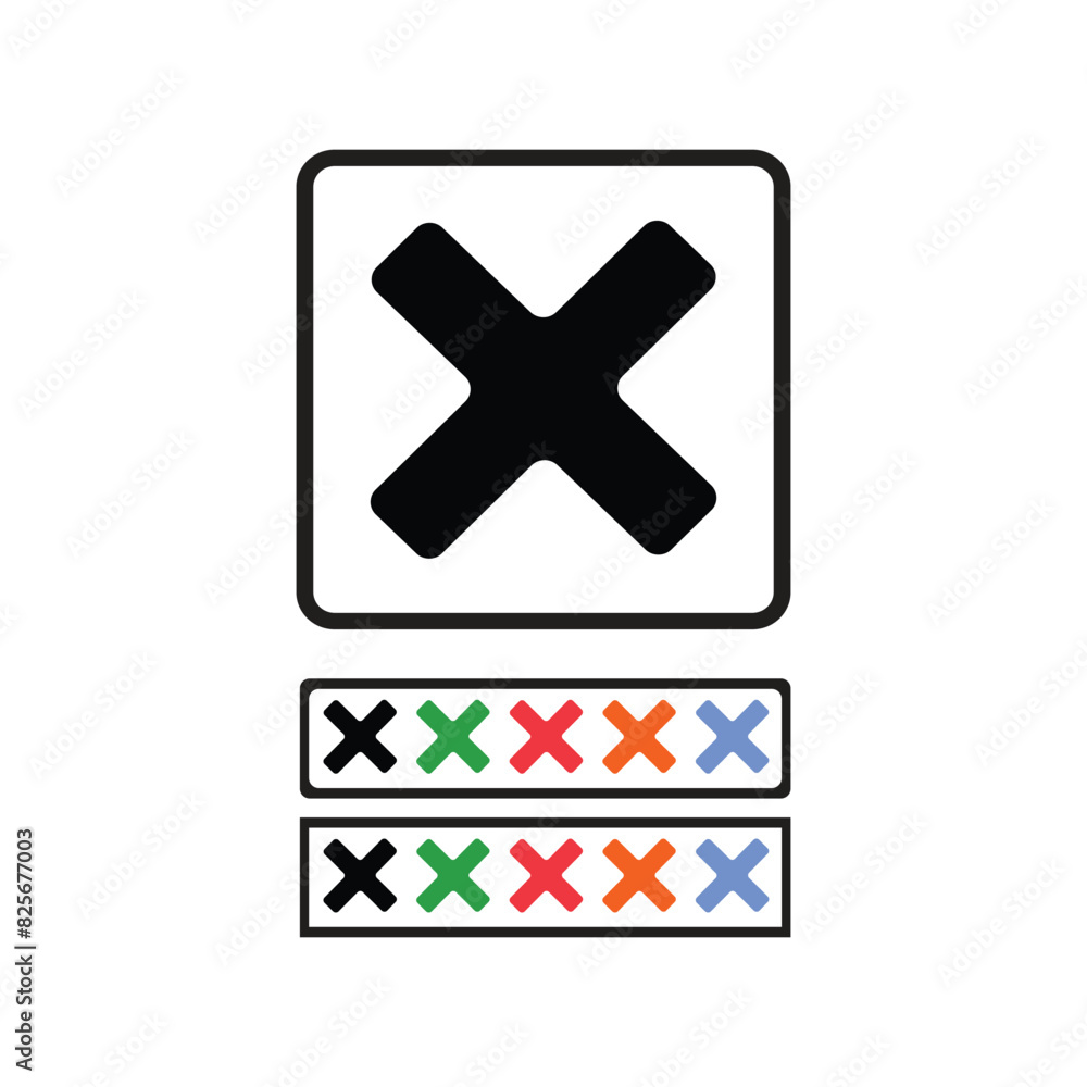 Cross sign flat icon on dark background, vector symbol Cross sign flat icon on dark background, vector symbol