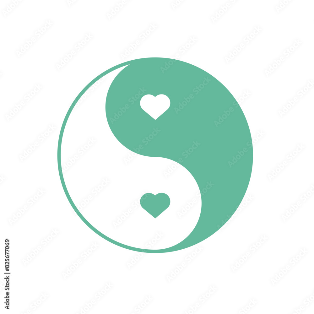 Flat ying yang icon symbol vector Illustration. Flat ying yang icon symbol vector Illustration.