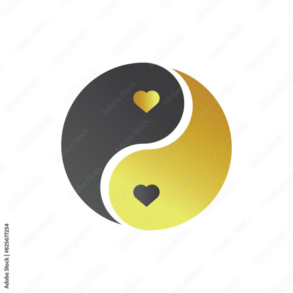 Flat ying yang icon symbol vector Illustration. Flat ying yang icon symbol vector Illustration.
