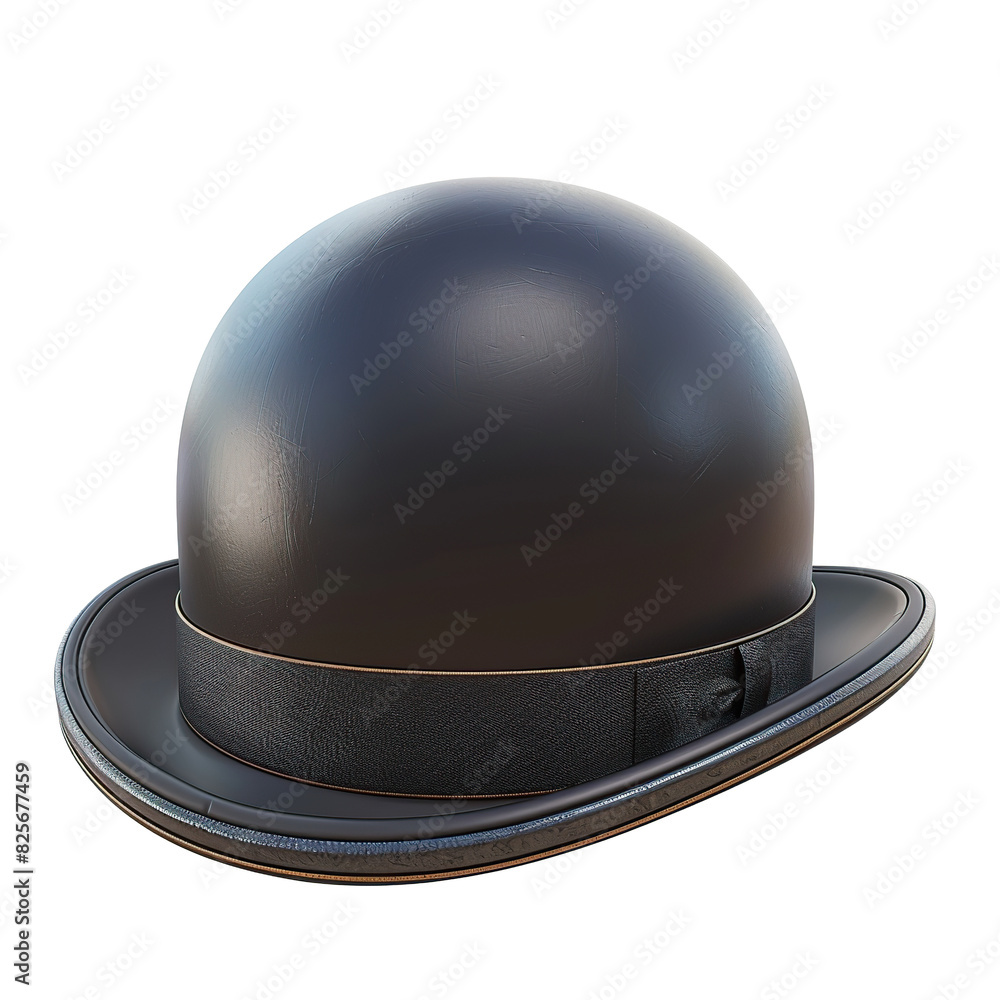 Fototapeta premium bowler hat as element in isolated white background