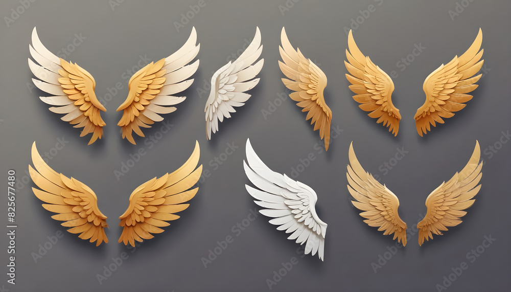Set of golden wings 1 Set of golden wings 1