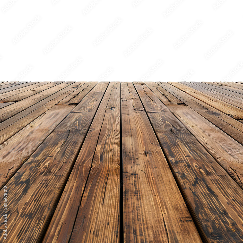 empty wooden floor as element in isolated white background empty wooden floor as element in isolated white background