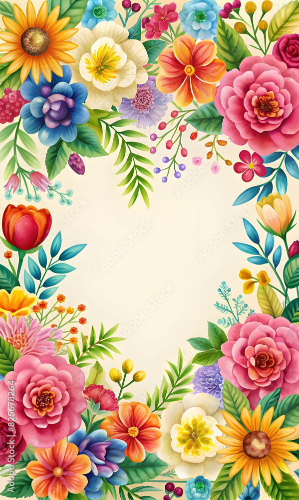 A unique and diverse greeting card template that captures the essence of love and friendship through a visually descriptive colors rendering, featuring delicate florals and whimsical calligraphy. A unique and diverse greeting card template that captures the essence of love and friendship through a visually descriptive colors rendering, featuring delicate florals and whimsical calligraphy.