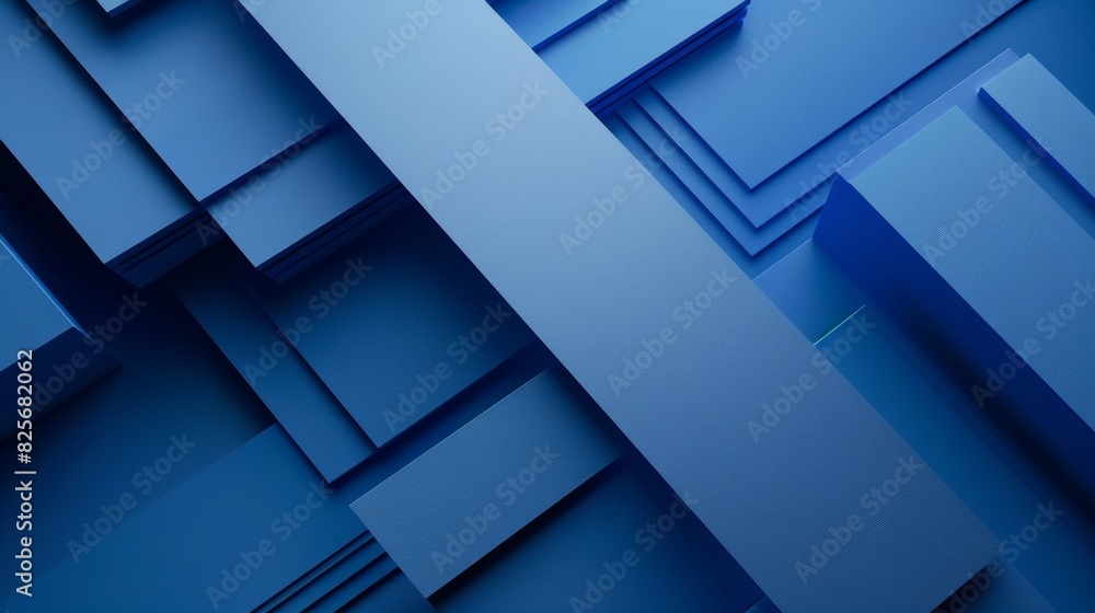Fototapeta premium A visually striking 3D composition of abstract geometry in Pantone emphasizing minimalism and clean design lines