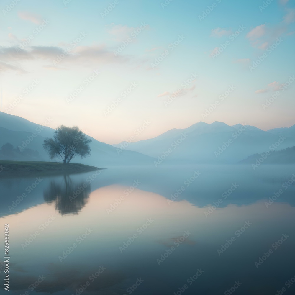 Fototapeta premium morning on the lake