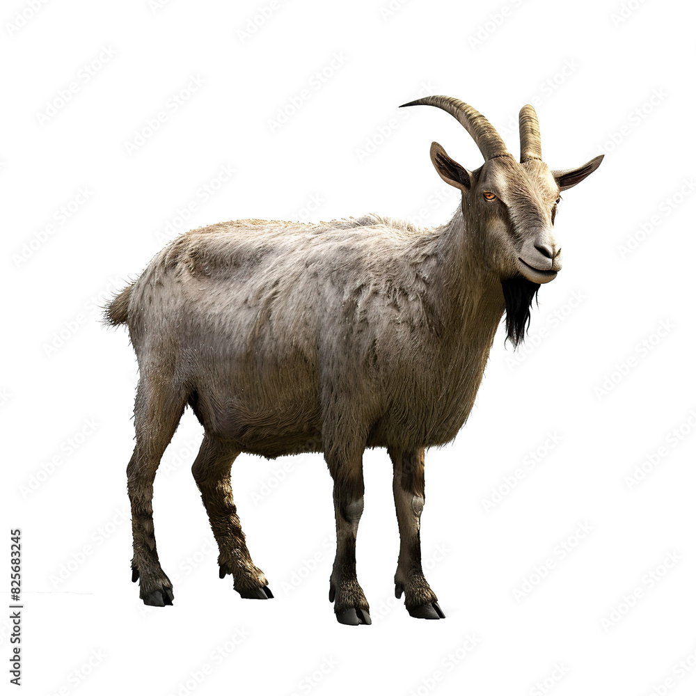 Fototapeta premium a goat as element in isolated white background