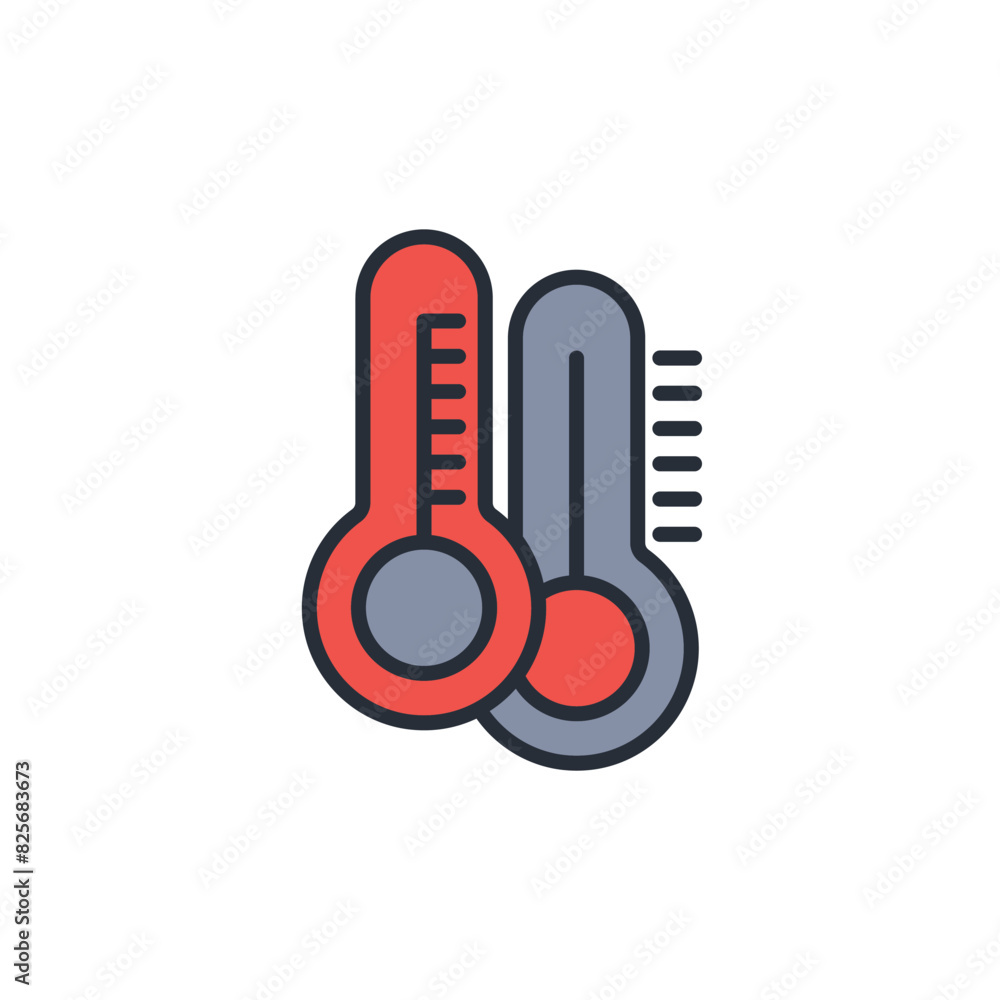 temperature icon. vector.Editable stroke.linear style sign for use web design,logo.Symbol illustration. temperature icon. vector.Editable stroke.linear style sign for use web design,logo.Symbol illustration.