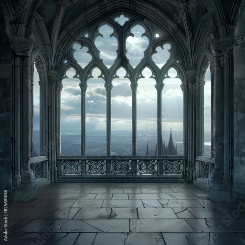 gothic window realistic background photo