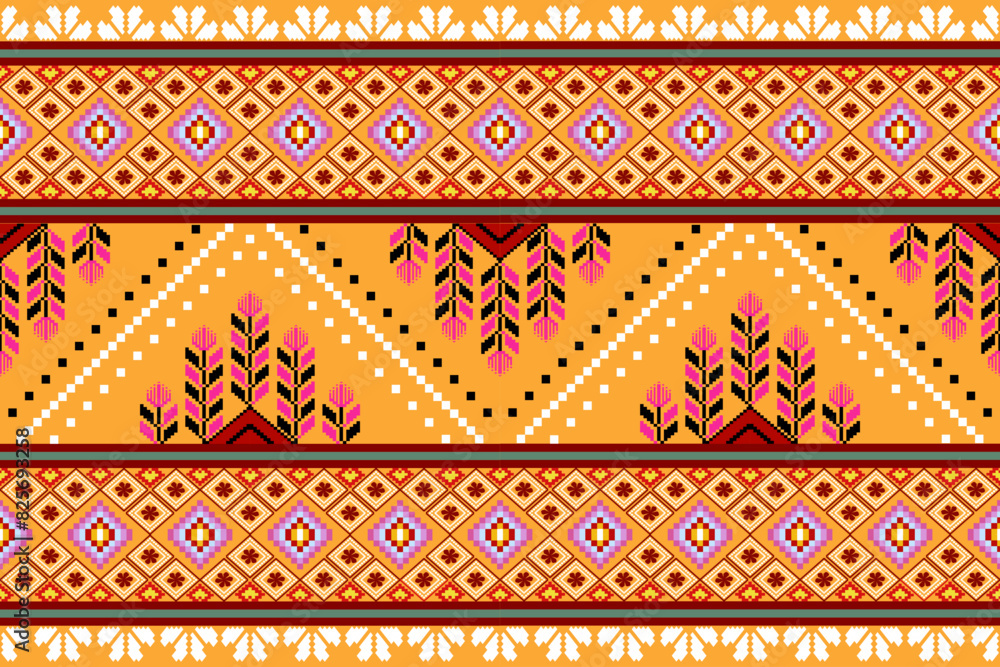 Pixel ethnic pattern oriental traditional. design fabric pattern textile African Indonesian Indian seamless Aztec style abstract vector illustration for print clothing, texture, fabric, wallpaper, dec Pixel ethnic pattern oriental traditional. design fabric pattern textile African Indonesian Indian seamless Aztec style abstract vector illustration for print clothing, texture, fabric, wallpaper, dec