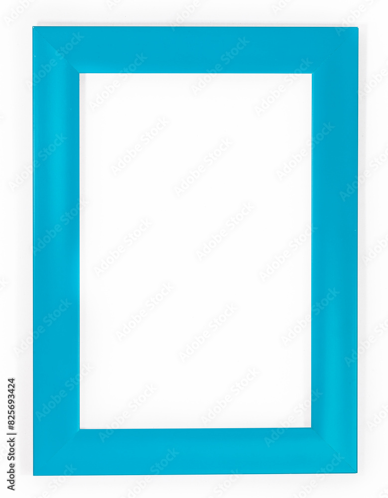 Isolated Blue Frame on White Background Isolated Blue Frame on White Background