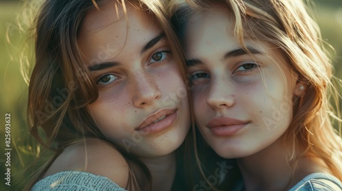 A Portrait Of A Teenage Girl And Her Stepmother Outdoors, Their Bond And Connection Beautifully Captured, Hd Images photo