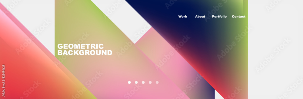 Obraz premium Triangle minimal web site page background design. Vector Illustration For Wallpaper, Banner, Background, Card, Book Illustration, landing page