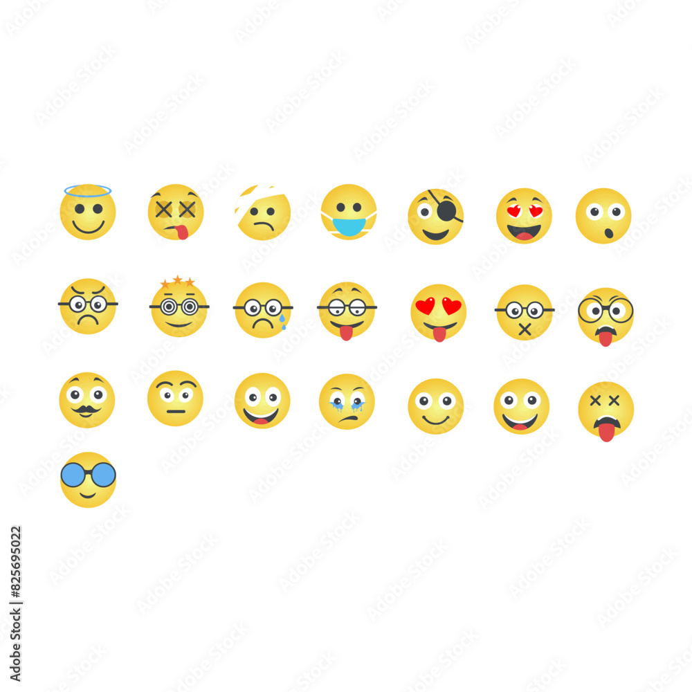 set of icons of emotions set of icons of emotions