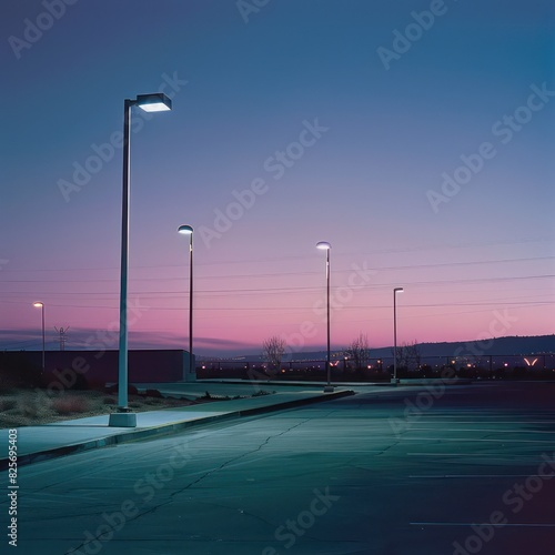 light poles with simple and natural background