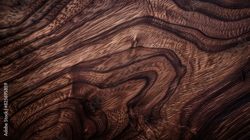 wallpaper of dark walnut wood texture © marco