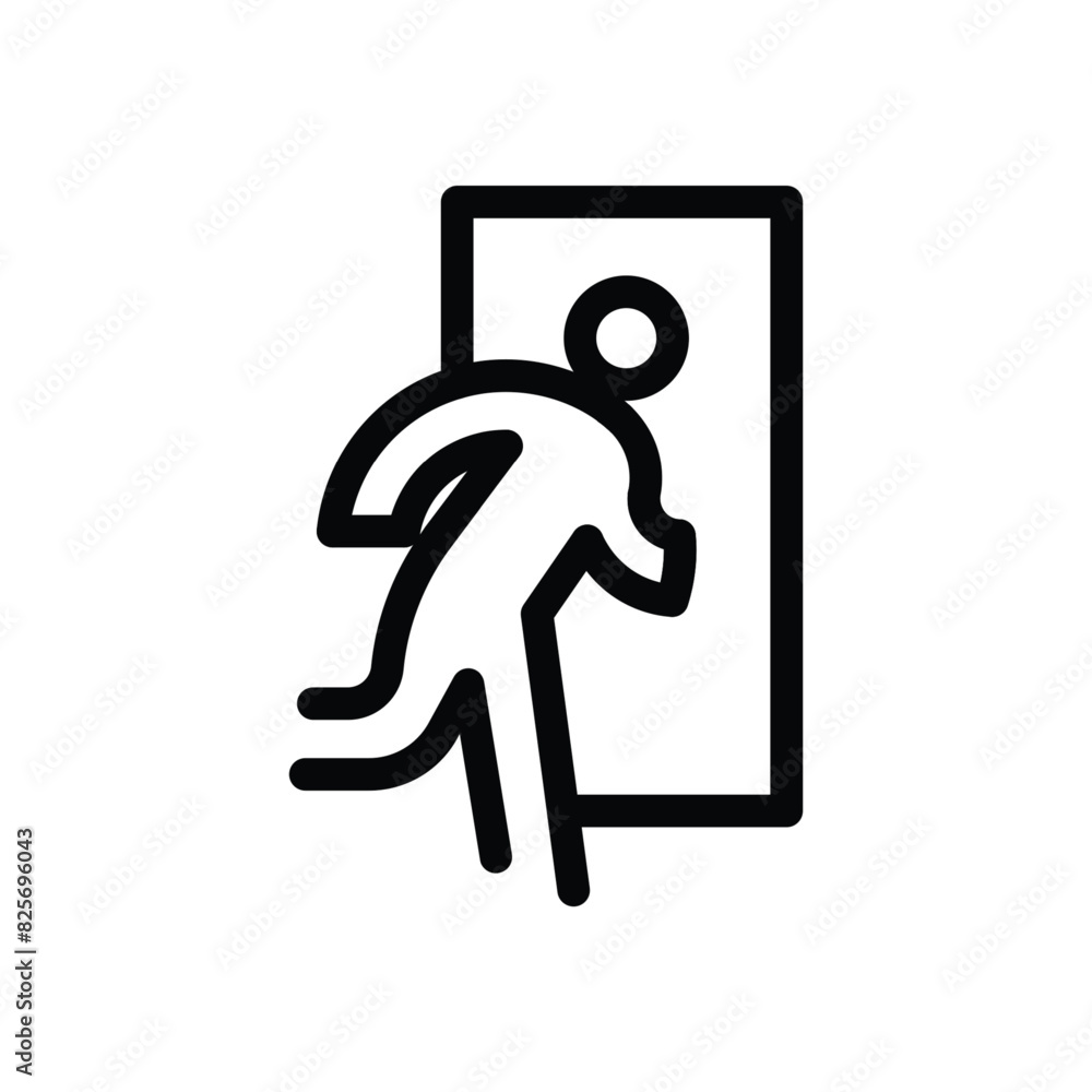 emergency door outline icon pixel perfect vector design good for website and mobile app emergency door outline icon pixel perfect vector design good for website and mobile app