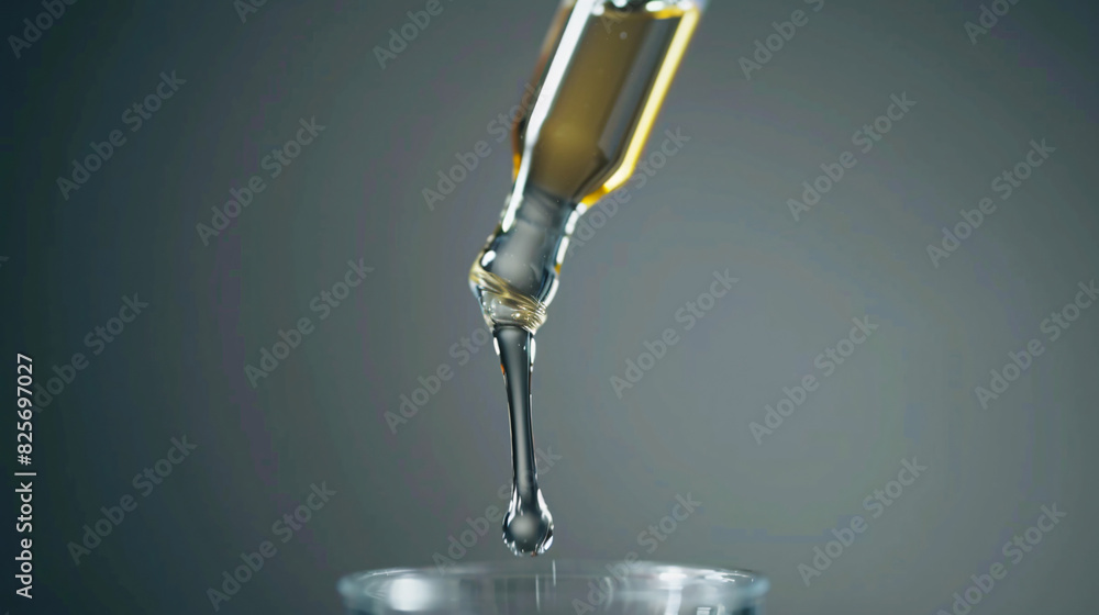 Pipette transferring liquid into a test tube Pipette transferring liquid into a test tube