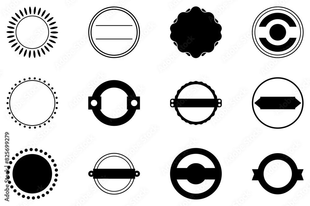 Fototapeta premium Brand label frame set design