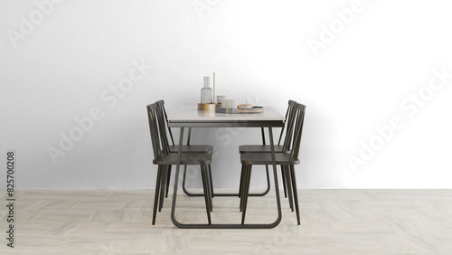 a table with two chairs and a bottle of wine © miamiadesign