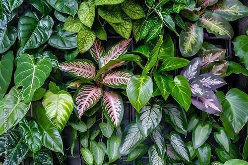 Vertical wall plant background.