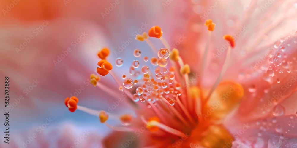 A close up of a flower with a droplet of water on it generated by AI A close up of a flower with a droplet of water on it generated by AI