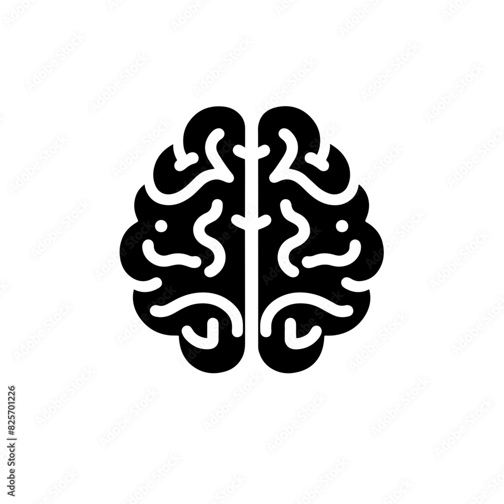 silhouette icon brain vector SVG silhouette icon brain vector SVG