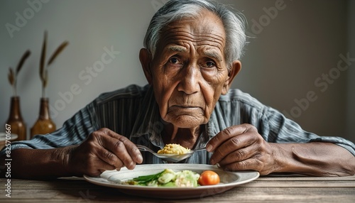 The Silent Struggle of Senior Malnutrition: A Portrait of Undernourishment photo