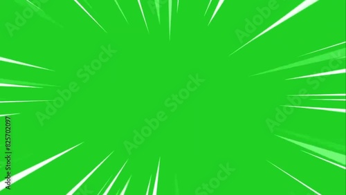 Anime Running lines green screen, comic speed lines