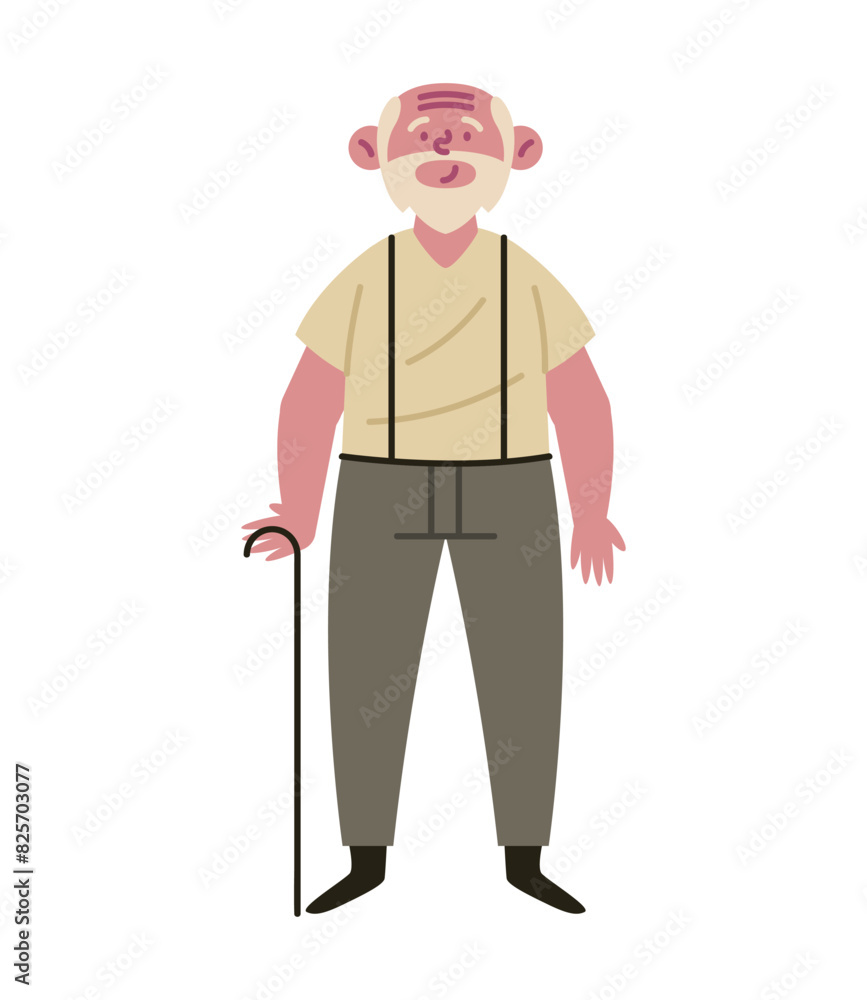 elderly man with a walking cane elderly man with a walking cane