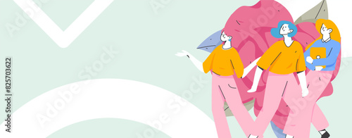 3.12 International Women's Day professional women flat character vector concept operation hand drawn illustration
