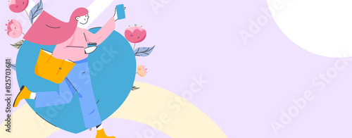 3.12 International Women's Day professional women flat character vector concept operation hand drawn illustration
