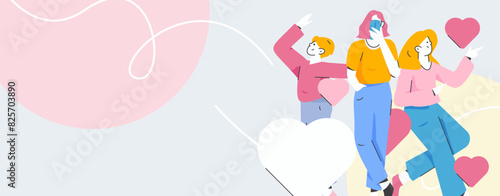 3.12 International Women's Day professional women flat character vector concept operation hand drawn illustration
