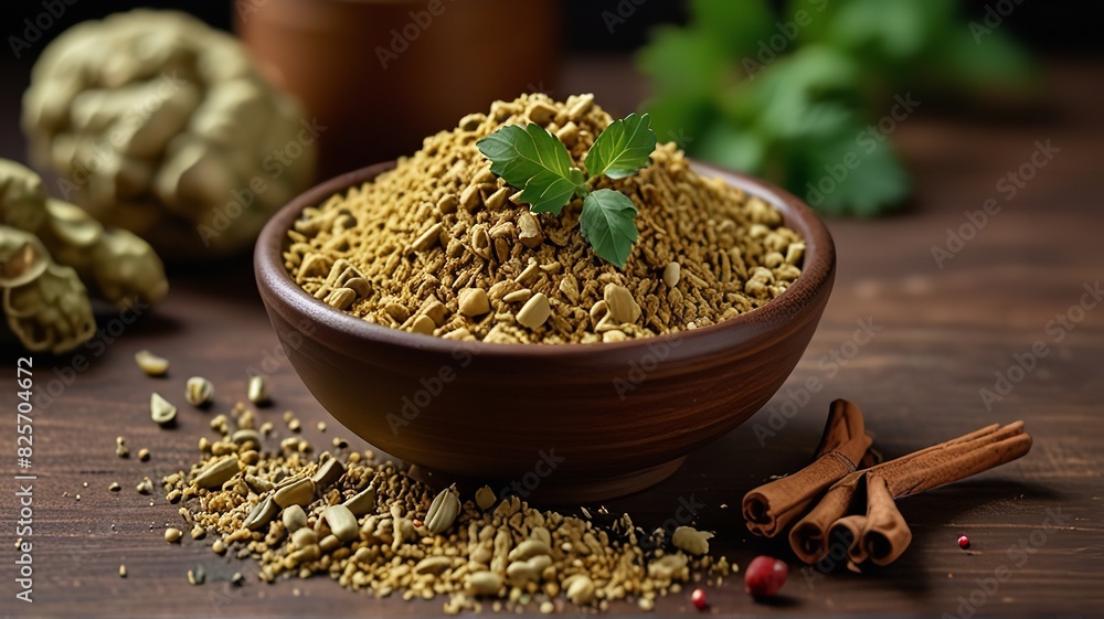 ingredient Indian background spice seasoning food - Generative AI ingredient Indian background spice seasoning food - Generative AI
