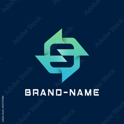 Letter S logo design vector template.