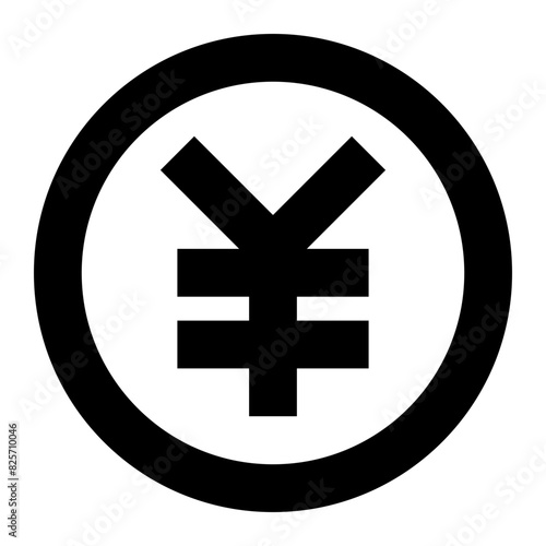 korean coin yen line icon button for ui