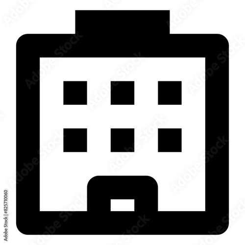 Office building line icon button for ui photo