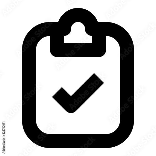 task complete checklist line icon button for ui