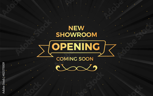 Grand opening invitation banner design.Coming soon sale banner template