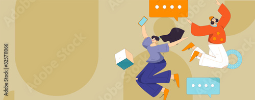 3.12 International Women's Day professional women flat character vector concept operation hand drawn illustration
