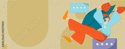 3.12 International Women's Day professional women flat character vector concept operation hand drawn illustration
