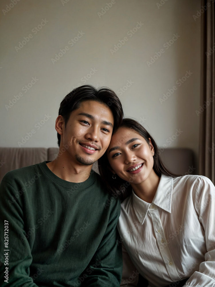portrait of smiling couple portrait of smiling couple