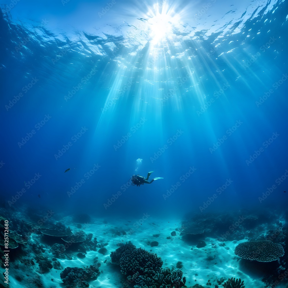 Fototapeta premium underwater scene with reef