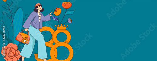 3.12 International Women's Day professional women flat character vector concept operation hand drawn illustration
