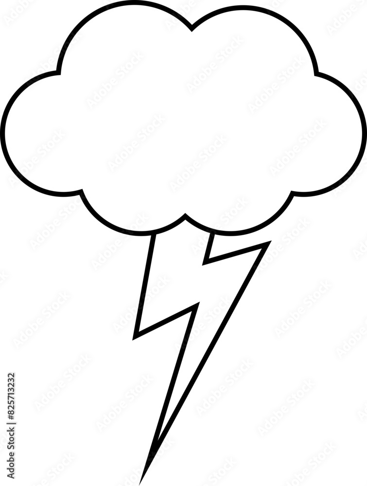 thuderbolt stormy weather outline icon thuderbolt stormy weather outline icon