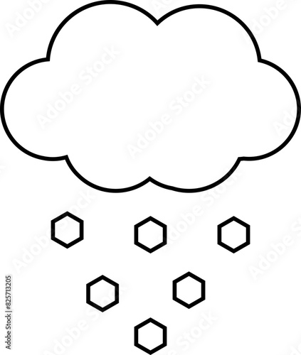 hail weather outline icon