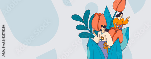 3.12 International Women's Day professional women flat character vector concept operation hand drawn illustration
