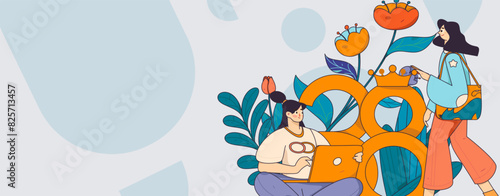 3.12 International Women's Day professional women flat character vector concept operation hand drawn illustration
