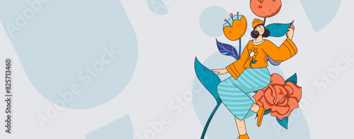 3.12 International Women's Day professional women flat character vector concept operation hand drawn illustration
