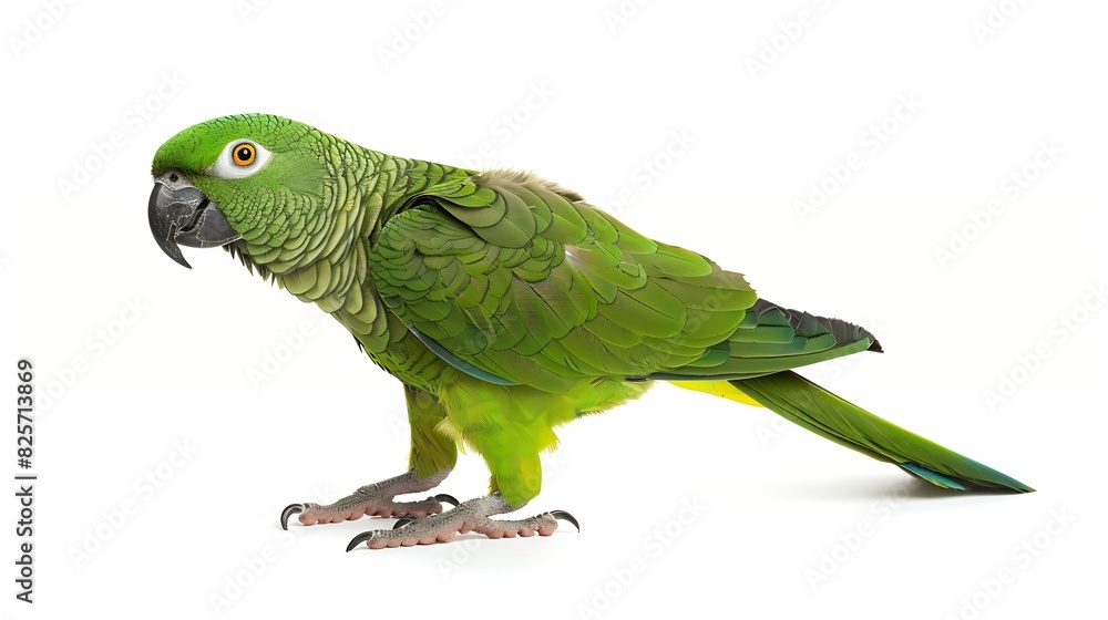 Fototapeta premium Bluefronted parrot Amazona aestiva Isolated on white : Generative AI